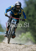 Niklas Wallner of Sweden riding during final run of Mountain Bike Downhill European Championships in Kranjska Gora, Slovenia. MTB Downhill European Championships was held on Sunday, 14th of June 2009 in Kranjska Gora, Slovenia.
