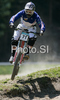 Matthieu Gallean of France riding during final run of Mountain Bike Downhill European Championships in Kranjska Gora, Slovenia. MTB Downhill European Championships was held on Sunday, 14th of June 2009 in Kranjska Gora, Slovenia.

