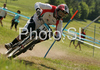 Claudio Loureiro of Portugal riding during final run of Mountain Bike Downhill European Championships in Kranjska Gora, Slovenia. MTB Downhill European Championships was held on Sunday, 14th of June 2009 in Kranjska Gora, Slovenia.
