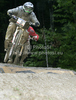 Johannes Fischbach of Germany riding during Mountain Bike UCI World cup Four cross finals. Four cross finals of Mountain Bike UCI World cup were held on Saturday, 15th of May 2010 in Maribor, Slovenia.

