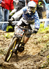 Matti Lehikoinen of Finland riding during men Mountain Bike UCI World cup downhill race. Downhill race of Mountain Bike UCI World cup was held on Sunday, 16th of May 2010 in Maribor, Slovenia.
