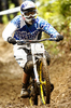 Matti Lehikoinen of Finland riding during men Mountain Bike UCI World cup downhill race. Downhill race of Mountain Bike UCI World cup was held on Sunday, 16th of May 2010 in Maribor, Slovenia.

