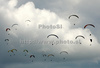 Paragliders in the air after start of first race of Nordic Open 2009 in Preddvor, Slovenia. First race of Nordic Open 2009 was had start on Krvavec, Slovenia, and was held on 5th of July 2009.
