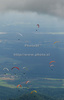 Paragliders in the air after start of first race of Nordic Open 2009 in Preddvor, Slovenia. First successful race of Nordic Open 2009 was had start on Krvavec, Slovenia, and was held on 9th of July 2009.
