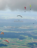 Paragliders in the air after start of first race of Nordic Open 2009 in Preddvor, Slovenia. First successful race of Nordic Open 2009 was had start on Krvavec, Slovenia, and was held on 9th of July 2009.
