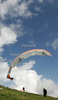 Paragliders in the air after start of first race of Nordic Open 2009 in Preddvor, Slovenia. First successful race of Nordic Open 2009 was had start on Krvavec, Slovenia, and was held on 9th of July 2009.
