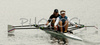 Winners of double scull race, Iztok Cop (R) and Luka Spik of Slovenia (L) after their victory in double scull race of 53rd International Bled rowing regata. Bled rowing regata was held in Bled, Slovenia on 14th of June 2008.
