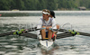 Winners of double scull race, Iztok Cop (R) and Luka Spik of Slovenia (L) after their victory in double scull race of 53rd International Bled rowing regata. Bled rowing regata was held in Bled, Slovenia on 14th of June 2008.

