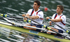 William Lucas and Sam Ownsend of Great Britain competing during finals of FISA Rowing World cup in Bled, Slovenia. Final races of FISA Rowing World cup were held on Sunday, 30th of May 2010 in lake Bled in Bled, Slovenia.
