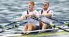 Matthew Wells and Marcus Bateman of Great Britain competing during finals of FISA Rowing World cup in Bled, Slovenia. Final races of FISA Rowing World cup were held on Sunday, 30th of May 2010 in lake Bled in Bled, Slovenia.
