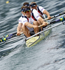 Alex Partridge, Richard Egington, Alex Gregory and Matthew Langridge of Great Britain competing during finals of FISA Rowing World cup in Bled, Slovenia. Final races of FISA Rowing World cup were held on Sunday, 30th of May 2010 in lake Bled in Bled, Slovenia.
