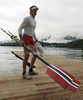 Iztok Cop of Slovenia preparing for finals of FISA Rowing World cup in Bled, Slovenia. Final races of FISA Rowing World cup were held on Sunday, 30th of May 2010 in lake Bled in Bled, Slovenia.
