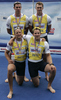 Alex Partridge, Richard Egington, Alex Gregory and Matthew Langridge of Great Britain celebrating their medals after finals of FISA Rowing World cup in Bled, Slovenia. Final races of FISA Rowing World cup were held on Sunday, 30th of May 2010 in lake Bled in Bled, Slovenia.
