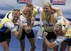 Winners Christian Pedersen, Jens Vilhelmsen, Kasper Winther and Morten Joergensen of Denmark celebrating their medals after finals of FISA Rowing World cup in Bled, Slovenia. Final races of FISA Rowing World cup were held on Sunday, 30th of May 2010 in lake Bled in Bled, Slovenia.
