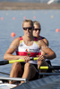 German team, HARTMANN Kerstin SINNIG Marlene,  competing in the womens double at the 2010 European Rowing Championships held at the aquatic centre, Montemor-o-Velho, Portugal.
