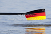 A German oar blade at the 2010 European Rowing Championships held at the aquatic centre, Montemor-o-Velho, Portugal.
