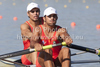 SIGURBJOENSSON BENET Alexander (ESP) VELA MAGGI Pau (ESP) competing in the mens doubles at the 2010 European Rowing Championships held at the aquatic centre, Montemor-o-Velho, Portugal.
