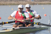 NOSAU Yauheni (BLR) DZEMYANENKA Andrei (BLR)  competing in the mens doubles at the 2010 European Rowing Championships held at the aquatic centre, Montemor-o-Velho, Portugal.
