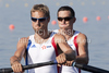 LENTE Sebastien (FRA) HARDY Adrien (FRA)  competing in the mens doubles at the 2010 European Rowing Championships held at the aquatic centre, Montemor-o-Velho, Portugal.

