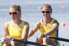 Swedish team, RADSTROEM Karin LILJA Cecilia, competing in the Lightweight Womens Double Sculls at the 2010 European Rowing Championships held at the aquatic centre, Montemor-o-Velho, Portugal.
