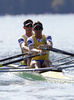 Oskar Russberg and Dennis Bernhardsson of Sweden during FISA World rowing Championships 2011 in Bled, Slovenia. FISA World rowing Championships 2011 were held in Bled, Slovenia between 28th of August 2011 and 4th of September 2011.
