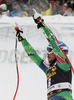 Andreas Romar of Finland reacts in the finish of the Men Downhill race of Audi FIS alpine skiing World Cup in Val Gardena, Italy. Downhill race of Men Audi FIS Alpine skiing World Cup 2012-2013, was held on Saturday, 15th of December 2012, on Saslong course in Val Gardena, Italy.
