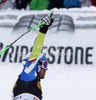 Rok Perko of Slovenia reacts in the finish of the Men Downhill race of Audi FIS alpine skiing World Cup in Val Gardena, Italy. Downhill race of Men Audi FIS Alpine skiing World Cup 2012-2013, was held on Saturday, 15th of December 2012, on Saslong course in Val Gardena, Italy.
