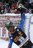 Steven Nyman of USA reacts in the finish of the Men Downhill race of Audi FIS alpine skiing World Cup in Val Gardena, Italy. Downhill race of Men Audi FIS Alpine skiing World Cup 2012-2013, was held on Saturday, 15th of December 2012, on Saslong course in Val Gardena, Italy.
