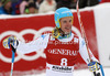 Christof Innerhofer of Italy reacts in the finish of the Men Super G race of Audi FIS alpine skiing World Cup in Kitzbuehel, Austria. Super G race of Men Audi FIS Alpine skiing World Cup 2012-2013, was held on Friday, 25th of January, 2013, on  course Streifalm in Kitzbuehel, Austria.
