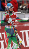 Andreas Romar of Finland reacts in the finish of the Men Super G race of Audi FIS alpine skiing World Cup in Kitzbuehel, Austria. Super G race of Men Audi FIS Alpine skiing World Cup 2012-2013, was held on Friday, 25th of January, 2013, on  course Streifalm in Kitzbuehel, Austria.
