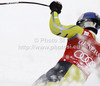 Aksel Lund Svindal of Norway reacts in the finish of the Men Super G race of Audi FIS alpine skiing World Cup in Kitzbuehel, Austria. Super G race of Men Audi FIS Alpine skiing World Cup 2012-2013, was held on Friday, 25th of January, 2013, on  course Streifalm in Kitzbuehel, Austria.
