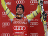Winner Aksel Lund Svindal of Norway celebrates his medal won in the Men Super G race of Audi FIS alpine skiing World Cup in Kitzbuehel, Austria. Super G race of Men Audi FIS Alpine skiing World Cup 2012-2013, was held on Friday, 25th of January, 2013, on  course Streifalm in Kitzbuehel, Austria.
