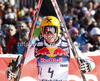 Max Franz of Austria reacts in the finish of the Men Downhill race of Audi FIS alpine skiing World Cup in Kitzbuehel, Austria. Downhill race of Men Audi FIS Alpine skiing World Cup 2012-2013, was held on Saturday, 26th of January, 2013, on  course Streifalm in Kitzbuehel, Austria.
