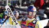 Aksel Lund Svindal of Norway reacts in the finish of the Men Downhill race of Audi FIS alpine skiing World Cup in Kitzbuehel, Austria. Downhill race of Men Audi FIS Alpine skiing World Cup 2012-2013, was held on Saturday, 26th of January, 2013, on  course Streifalm in Kitzbuehel, Austria.
