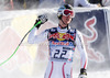 Hannes Reichelt of Austria reacts in the finish of the Men Downhill race of Audi FIS alpine skiing World Cup in Kitzbuehel, Austria. Downhill race of Men Audi FIS Alpine skiing World Cup 2012-2013, was held on Saturday, 26th of January, 2013, on  course Streifalm in Kitzbuehel, Austria.
