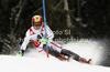 Marcel Hirscher of Austria skiing in the first run of the Men Slalom race of Audi FIS alpine skiing World Cup in Kitzbuehel, Austria. Slalom race of Men Audi FIS Alpine skiing World Cup 2012-2013, was held on Sunday, 27th of January, 2013, on  course Ganslern in Kitzbuehel, Austria.
