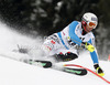 Fritz Dopfer of Germany skiing in the first run of the Men Slalom race of Audi FIS alpine skiing World Cup in Kitzbuehel, Austria. Slalom race of Men Audi FIS Alpine skiing World Cup 2012-2013, was held on Sunday, 27th of January, 2013, on  course Ganslern in Kitzbuehel, Austria.
