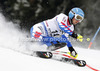 Steve Missillier of France skiing in the first run of the Men Slalom race of Audi FIS alpine skiing World Cup in Kitzbuehel, Austria. Slalom race of Men Audi FIS Alpine skiing World Cup 2012-2013, was held on Sunday, 27th of January, 2013, on  course Ganslern in Kitzbuehel, Austria.
