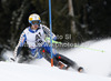 Axel Baeck of Sweden skiing in the first run of the Men Slalom race of Audi FIS alpine skiing World Cup in Kitzbuehel, Austria. Slalom race of Men Audi FIS Alpine skiing World Cup 2012-2013, was held on Sunday, 27th of January, 2013, on  course Ganslern in Kitzbuehel, Austria.
