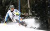 Stefan Luitz of Germany skiing in the first run of the Men Slalom race of Audi FIS alpine skiing World Cup in Kitzbuehel, Austria. Slalom race of Men Audi FIS Alpine skiing World Cup 2012-2013, was held on Sunday, 27th of January, 2013, on  course Ganslern in Kitzbuehel, Austria.

