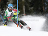 Andreas Romar of Finland skiing in the first run of the Men Slalom race of Audi FIS alpine skiing World Cup in Kitzbuehel, Austria. Slalom race of Men Audi FIS Alpine skiing World Cup 2012-2013, was held on Sunday, 27th of January, 2013, on  course Ganslern in Kitzbuehel, Austria.
