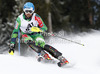 Andreas Romar of Finland skiing in the first run of the Men Slalom race of Audi FIS alpine skiing World Cup in Kitzbuehel, Austria. Slalom race of Men Audi FIS Alpine skiing World Cup 2012-2013, was held on Sunday, 27th of January, 2013, on  course Ganslern in Kitzbuehel, Austria.
