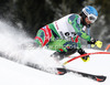 Andreas Romar of Finland skiing in the first run of the Men Slalom race of Audi FIS alpine skiing World Cup in Kitzbuehel, Austria. Slalom race of Men Audi FIS Alpine skiing World Cup 2012-2013, was held on Sunday, 27th of January, 2013, on  course Ganslern in Kitzbuehel, Austria.
