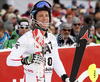 Benjamin Raich of Austria reacts in the finish of the second run of the Men Slalom race of Audi FIS alpine skiing World Cup in Kitzbuehel, Austria. Slalom race of Men Audi FIS Alpine skiing World Cup 2012-2013, was held on Sunday, 27th of January, 2013, on  course Ganslern in Kitzbuehel, Austria.
