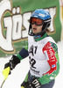 Santeri Paloniemi of Finland reacts in the finish of the second run of the Men Slalom race of Audi FIS alpine skiing World Cup in Kitzbuehel, Austria. Slalom race of Men Audi FIS Alpine skiing World Cup 2012-2013, was held on Sunday, 27th of January, 2013, on  course Ganslern in Kitzbuehel, Austria.

