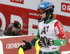 Santeri Paloniemi of Finland reacts in the finish of the second run of the Men Slalom race of Audi FIS alpine skiing World Cup in Kitzbuehel, Austria. Slalom race of Men Audi FIS Alpine skiing World Cup 2012-2013, was held on Sunday, 27th of January, 2013, on  course Ganslern in Kitzbuehel, Austria.
