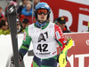 Santeri Paloniemi of Finland reacts in the finish of the second run of the Men Slalom race of Audi FIS alpine skiing World Cup in Kitzbuehel, Austria. Slalom race of Men Audi FIS Alpine skiing World Cup 2012-2013, was held on Sunday, 27th of January, 2013, on  course Ganslern in Kitzbuehel, Austria.
