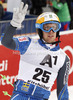 Axel Baeck of Sweden reacts in the finish of the second run of the Men Slalom race of Audi FIS alpine skiing World Cup in Kitzbuehel, Austria. Slalom race of Men Audi FIS Alpine skiing World Cup 2012-2013, was held on Sunday, 27th of January, 2013, on  course Ganslern in Kitzbuehel, Austria.

