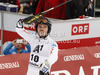 Giuliano Razzoli of Italy reacts in the finish of the second run of the Men Slalom race of Audi FIS alpine skiing World Cup in Kitzbuehel, Austria. Slalom race of Men Audi FIS Alpine skiing World Cup 2012-2013, was held on Sunday, 27th of January, 2013, on  course Ganslern in Kitzbuehel, Austria.
