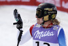Second placed Lara Gut of Switzerland reacts in the finish of the Ladies Super G race of Fis Alpine World Ski Championships 2013 Schladming, Austria. Ladies Super G race of Fis Alpine World Ski Championships 2013 Schladming, was held on Tuesday, 5th of February, 2013, on  course Streicher in Schladming , Austria.
